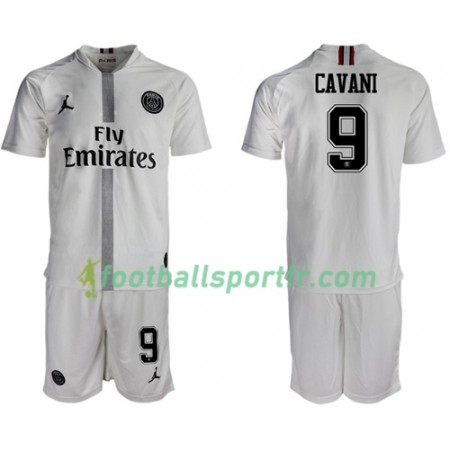Tenue Paris Saint Germain Cavani 9 Jordan Blanc Enfant Troisieme 2018-2019 Maillot de Foot